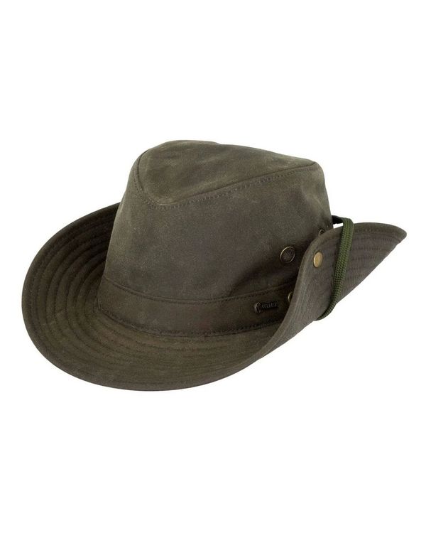 (image for) River Guide Cotton Oilskin Hat (Brown / X-Large)